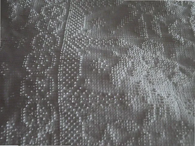 1960's White Bedspread Double Washington Hobnail Chenille 86x101