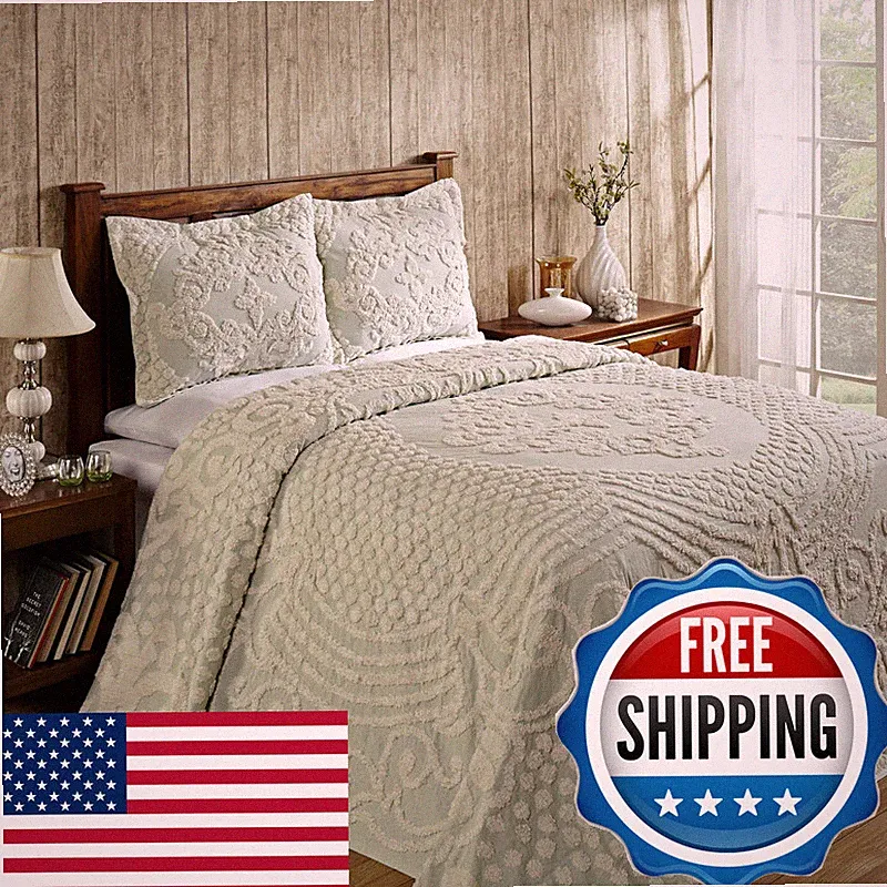 Better Trends 1 Piece Chenille Bedspread King Size 100 Cotton Chenille