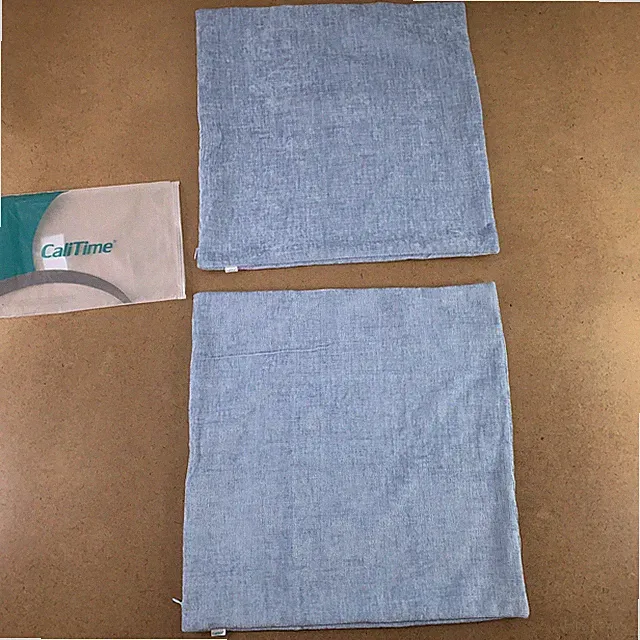 CaliTime 20" X 20" Baby Blue Cozy Soft Chenille Throw Pillow Cover Pack of 2 NWT