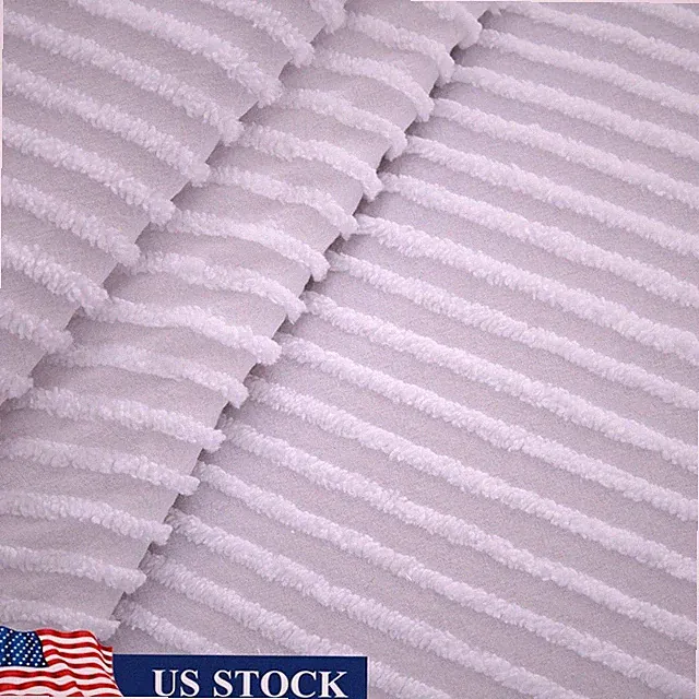 Channel Chenille Bedspread Soft Lightweight Textured Cotton Bedding Coverlet New
