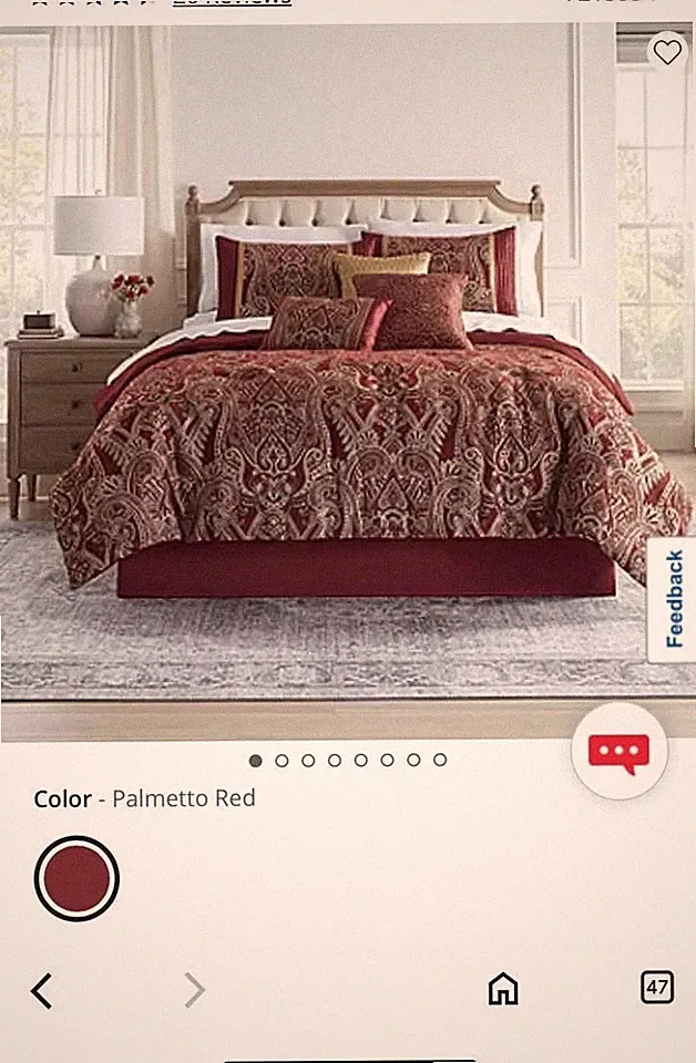 King/Cali King- Broadhaven Lancaster Chenille 7-pc. Midweight Embellished set