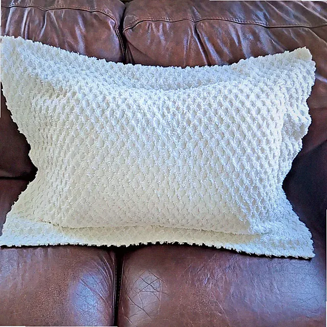 Martha Stewart 100% Cotton White Chenille Tufted 1 Pillowcase ONLY Standard USA