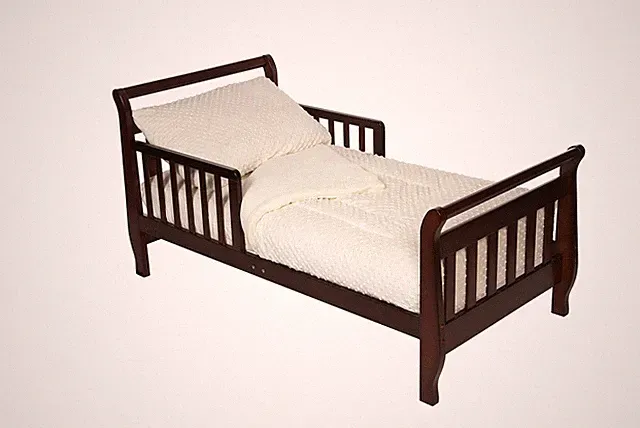 Minky Dot Chenille 4 Piece Bedding Set, Cream, for Boys and Girls