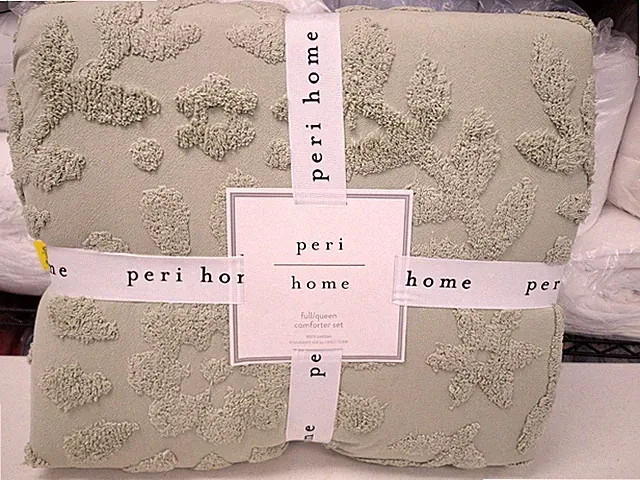 Peri Home Chenille Laurel 3-Pc. Full/Queen Comforter Set Green