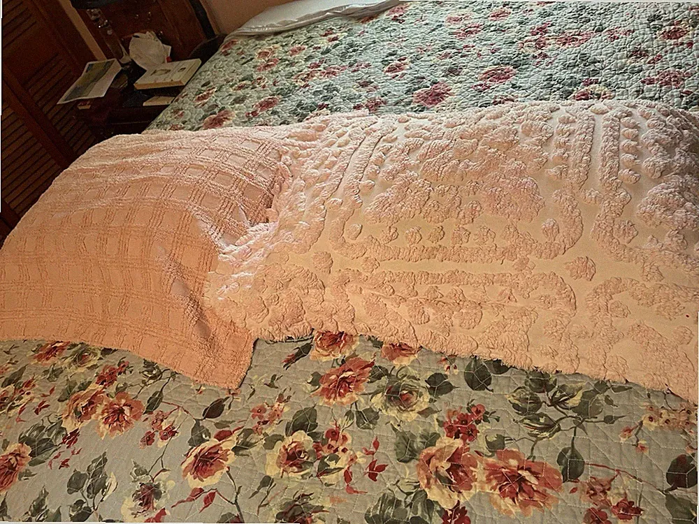 Pink Chenille Pillow Shams - Set of 2