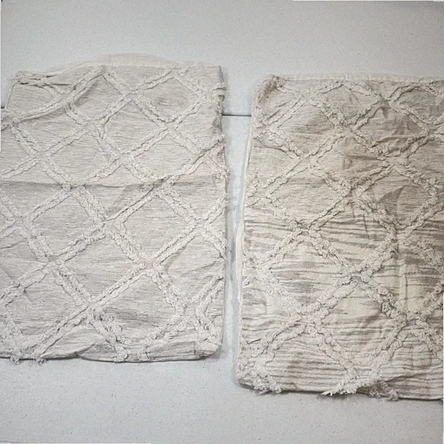 rachel ashwell pillowcase sham pair white gray chenille textured shabby cotton
