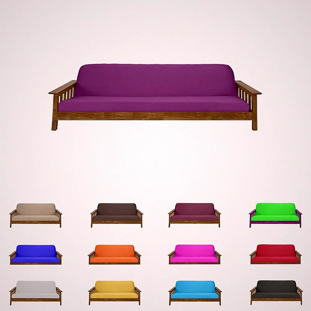 Solid Purple Full Size Futon Mattress Cover, Bed Protectors, Slipcovers, Covers
